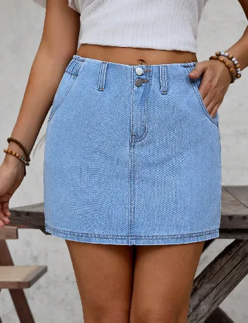 Fusta SHEIN, albastru
