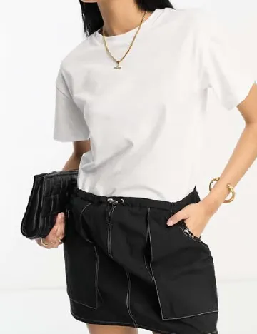 Rochie scurta ASOS, alb/negru