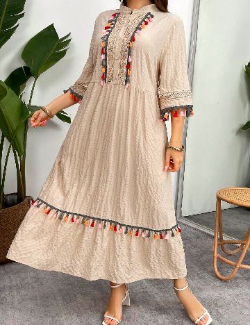 Rochie medie SHEIN CURVE, crem