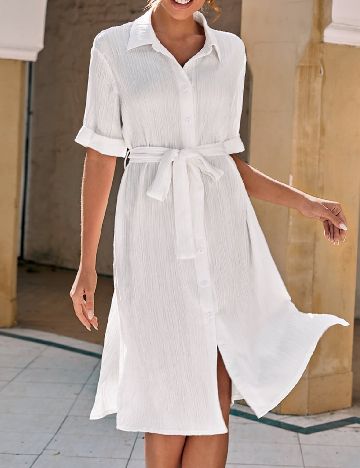 Rochie medie Emery Rose, alb