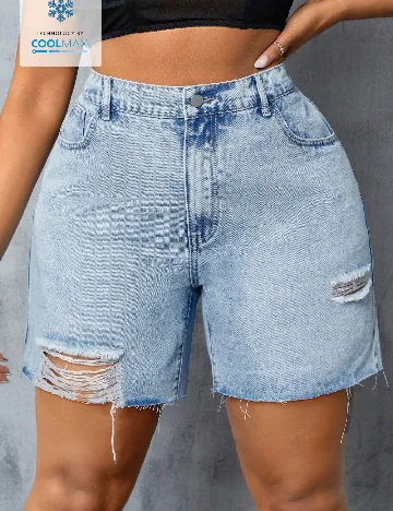 Pantaloni scurti SHEIN CURVE, albastru