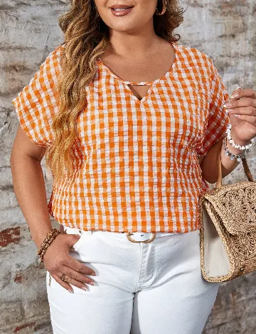 Bluza SHEIN CURVE, portocaliu