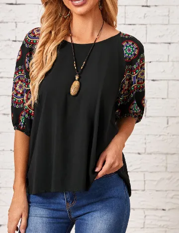 Bluza Emery Rose, negru