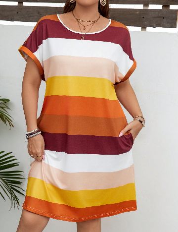 Rochie scurta SHEIN CURVE, mix culori