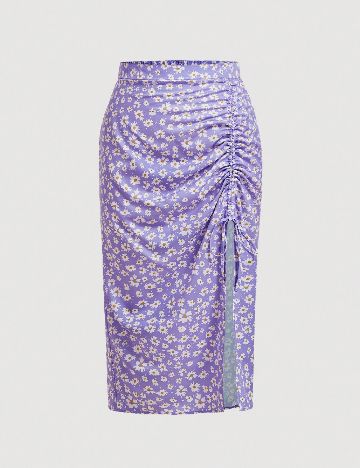 Fusta SHEIN CURVE, floral print