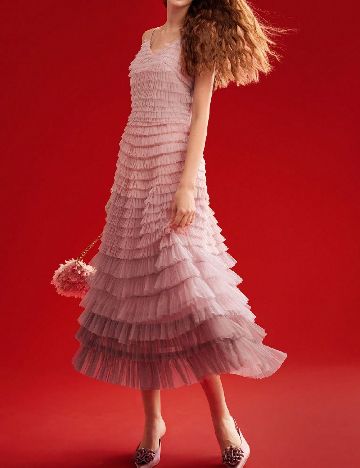 Rochie medie MOTF, roz