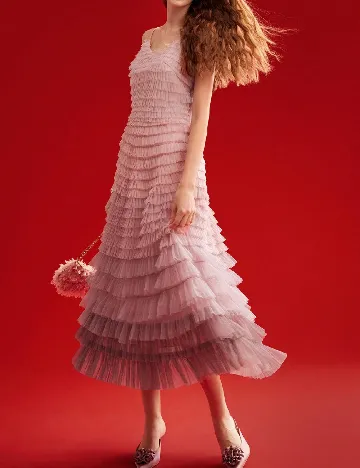 Rochie medie MOTF, roz