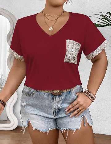 Bluza SHEIN CURVE, rosu