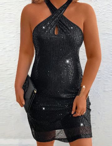 Rochie scurta SHEIN CURVE, negru