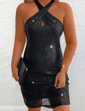 Rochie scurta SHEIN CURVE, negru