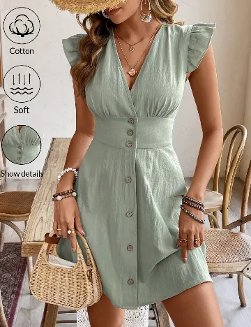 Rochie scurta SHEIN, verde