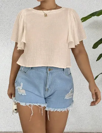 Top SHEIN CURVE, crem