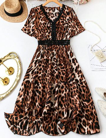 Rochie medie SHEIN CURVE, animal print