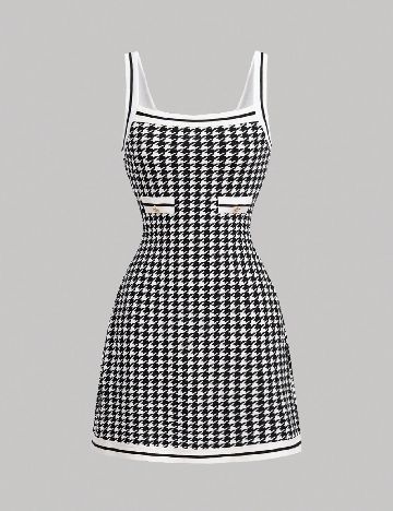 Rochie scurta SHEIN, alb/negru