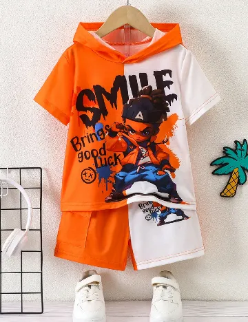 Compleu Shein Kids, portocaliu