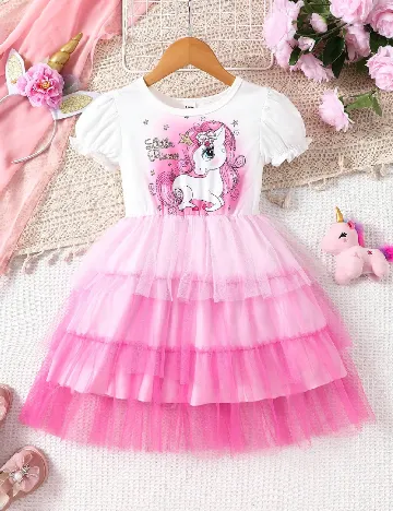 Rochie Shein Kids, roz/alb