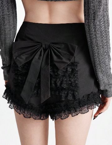 Pantaloni scurti Romwe, negru