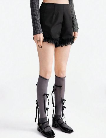 Pantaloni scurti Romwe, negru