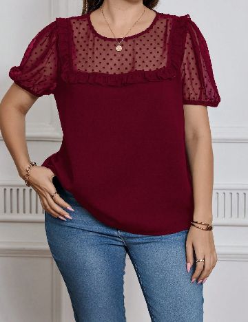 Bluza SHEIN CURVE, pruna