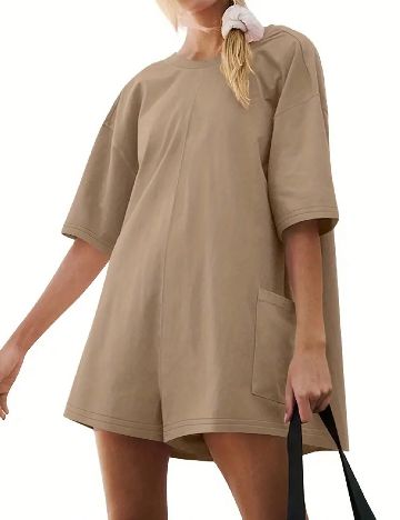 Salopeta SHEIN CURVE, maro