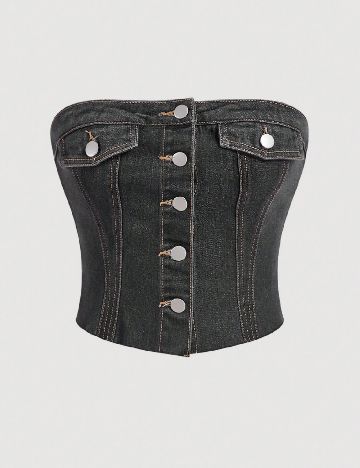 Top SHEIN, gri inchis