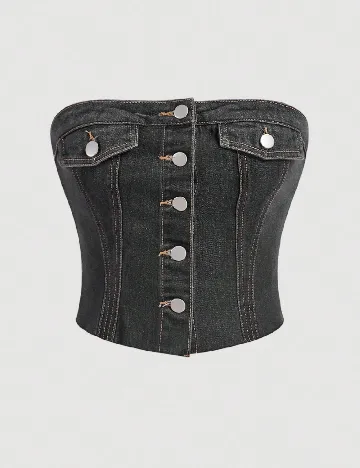 Top SHEIN, gri inchis