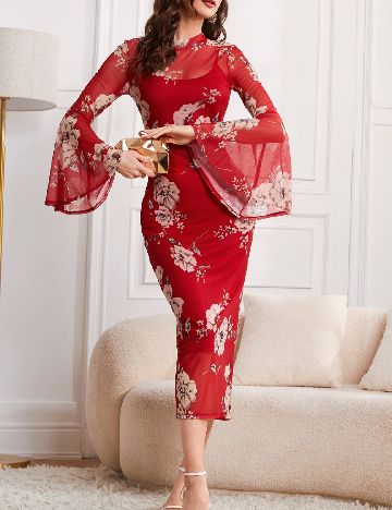 Rochie medie SHEIN, rosu