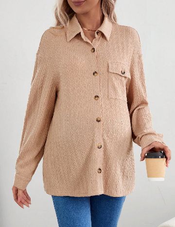 Camasa SHEIN Maternity, maro