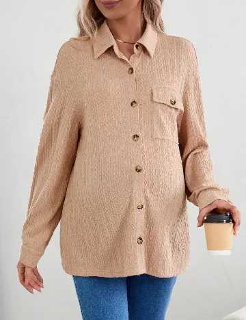 Camasa SHEIN Maternity, maro