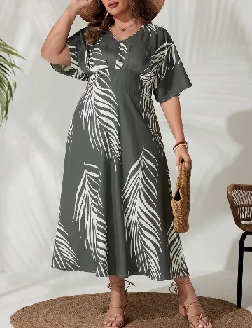 Rochie lunga SHEIN CURVE, verde