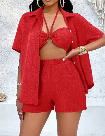 Compleu De Plaja SHEIN, rosu