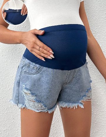 Pantaloni scurti SHEIN Maternity, albastru