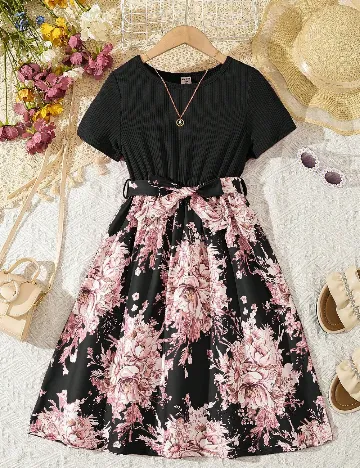 Rochie Shein Kids, negru/roz