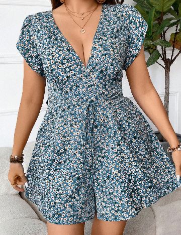 Salopeta SHEIN CURVE, albastru