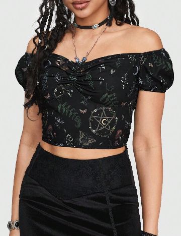 Top SHEIN, negru