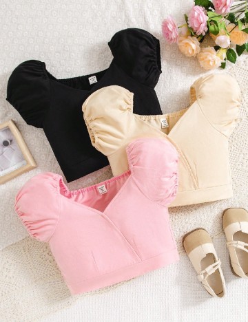 Set topuri Shein Kids, mix culori