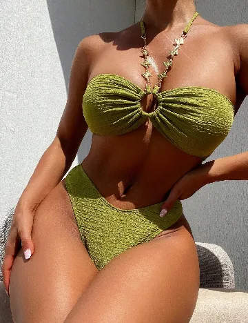 Costum de baie SHEIN, verde