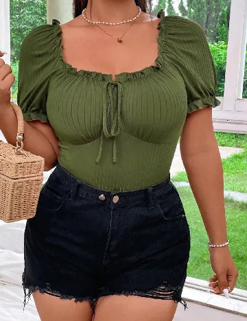 Top SHEIN CURVE, verde