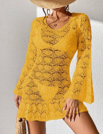Rochie de plaja SHEIN, galben