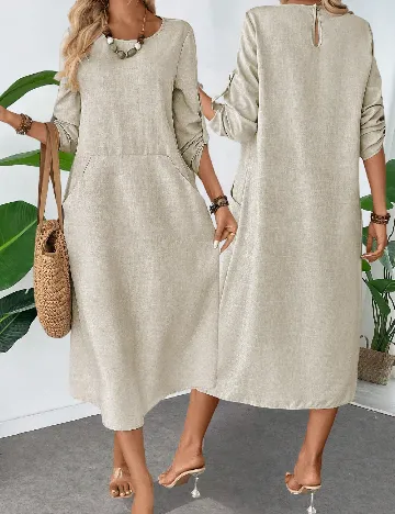 Rochie medie SHEIN, bej