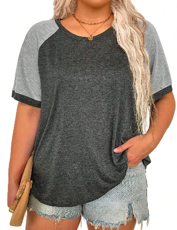 Tricou SHEIN CURVE, gri