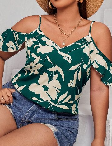 Bluza SHEIN CURVE, verde