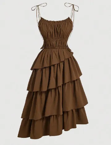 Rochie medie SHEIN, maro