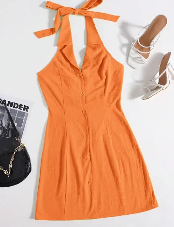 Rochie scurta SHEIN, portocaliu