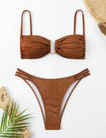 Costum de baie SHEIN, maro