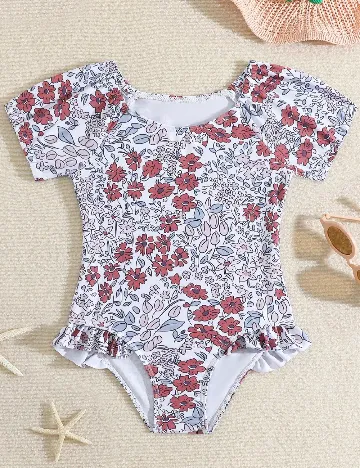 Costum de baie Shein Kids, floral print