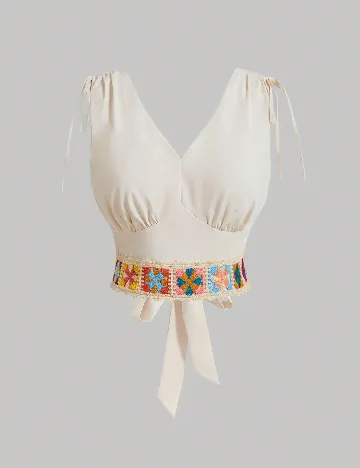 Top SHEIN CURVE, crem