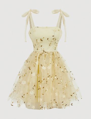 Rochie scurta SHEIN, galben deschis