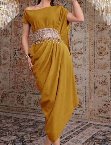 Rochie lunga SHEIN, mustar