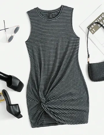 Rochie scurta SHEIN, gri